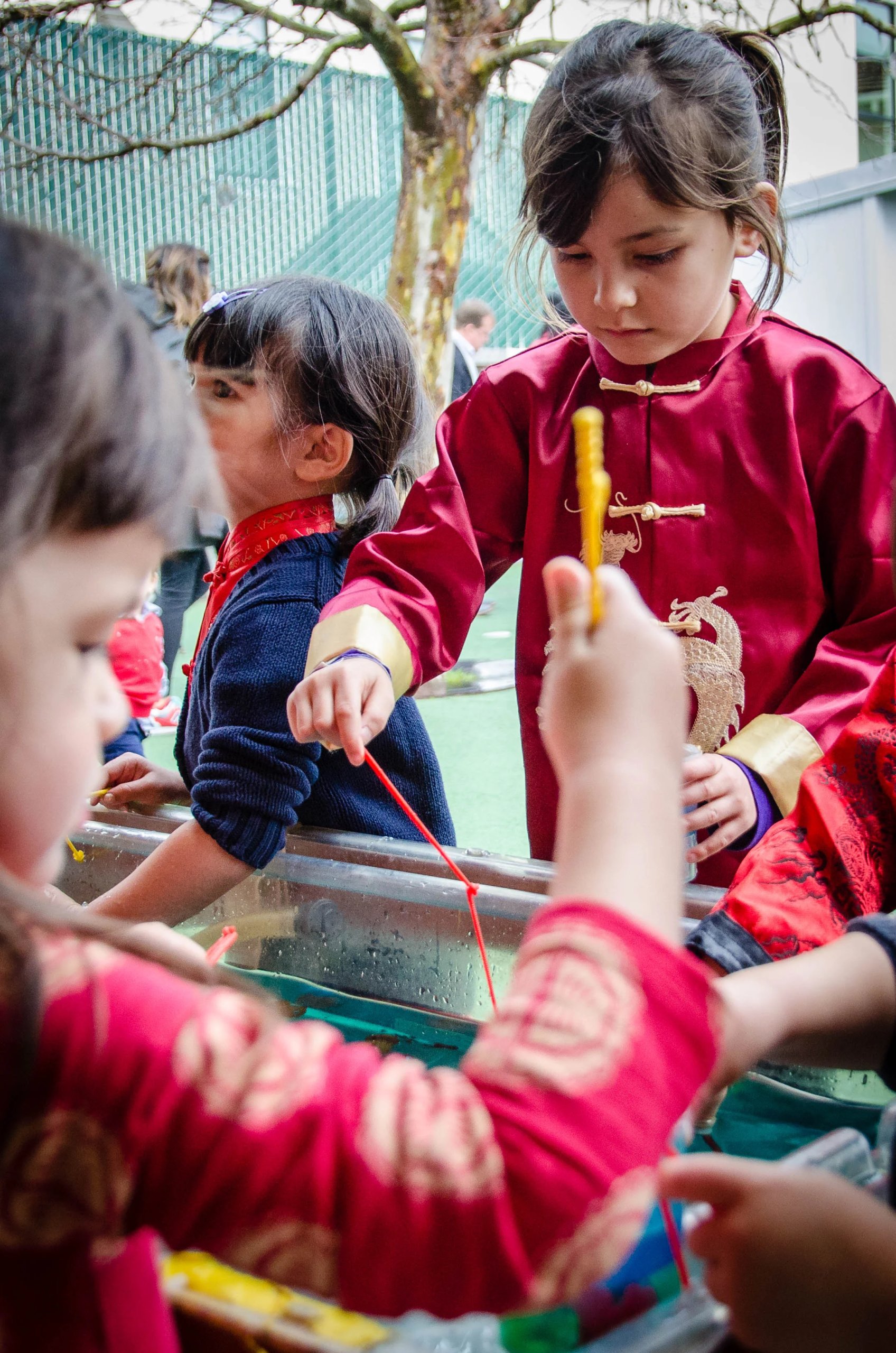  Students enjoy one of the many celebration activities. 