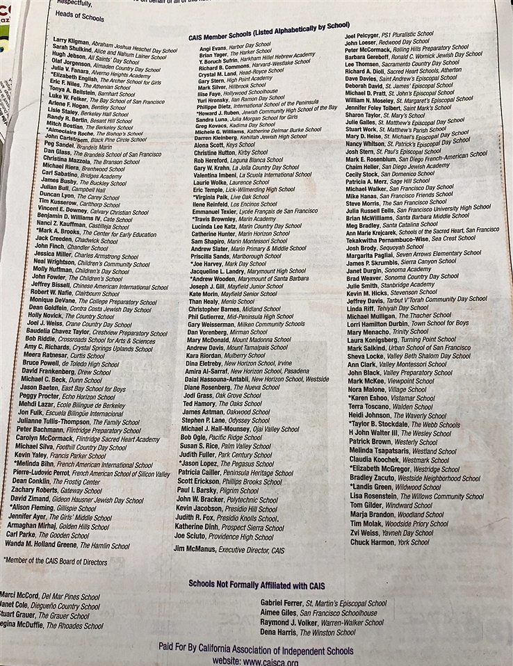 PKS Signs California Association of Independent Schools Letter on Gun Violence and School Safety